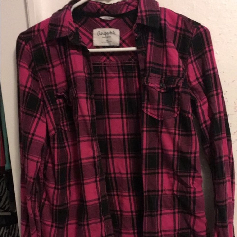 Button up plaid shirt